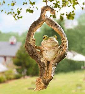 Frog in a Tree Hanging Sculpture