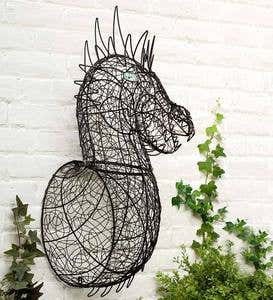 Wire Dragon Head Wall Art