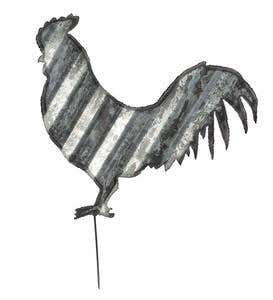 Corrugated Steel Animal Garden Stake - Rooster