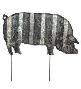 Corrugated Steel Animal Garden Stake - Rooster
