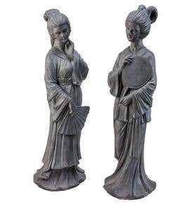 Japanese Ladies Statues, Set of 2