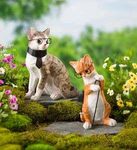 Smarty Cat with Scarf Figurine