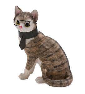 Smarty Cat with Scarf Figurine