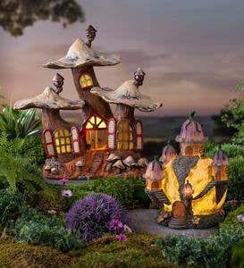 Solar Lighted Fairy Globe House