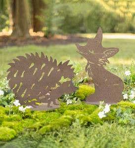 Whimsical Animal Silhouette Metal Garden Stake
