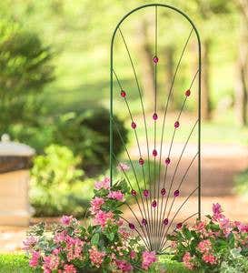 Metal Peacock-Inspired Garden Trellis