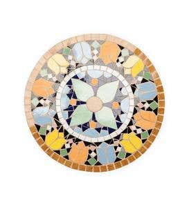Ceramic and Cast Stone Decorative Mosaic Garden Stones