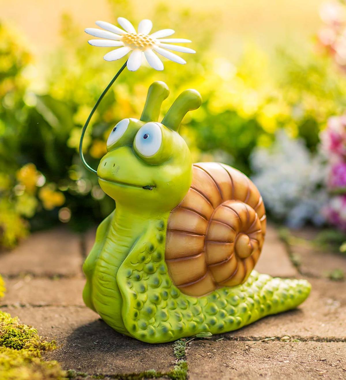 Snail with Flower Garden Sculpture
