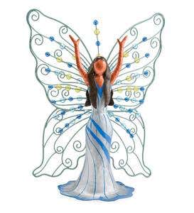 Beaded Metal Butterfly Fairy