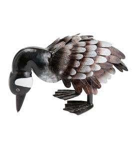 Metal Standing Canada Goose Sculpture