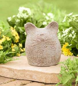 Round Happy Cat Sculpture