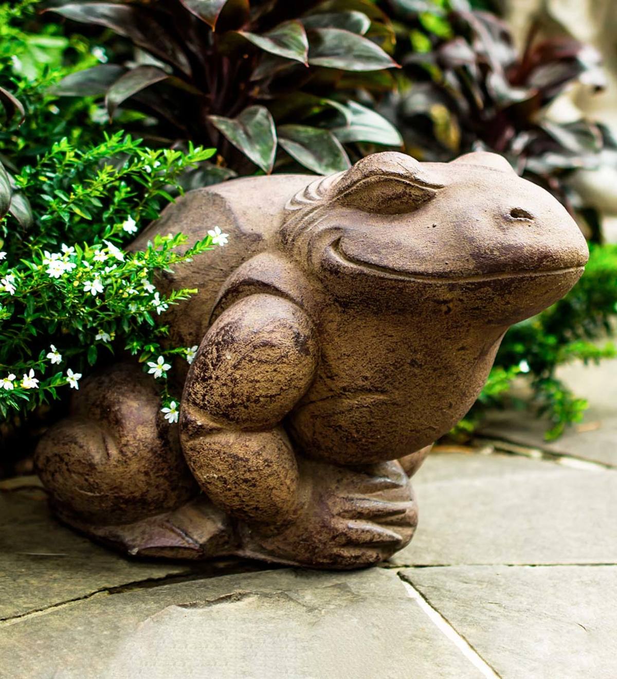 Contented Frog Outdoor Sculpture