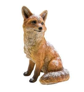 Snowy Fox Sculpture