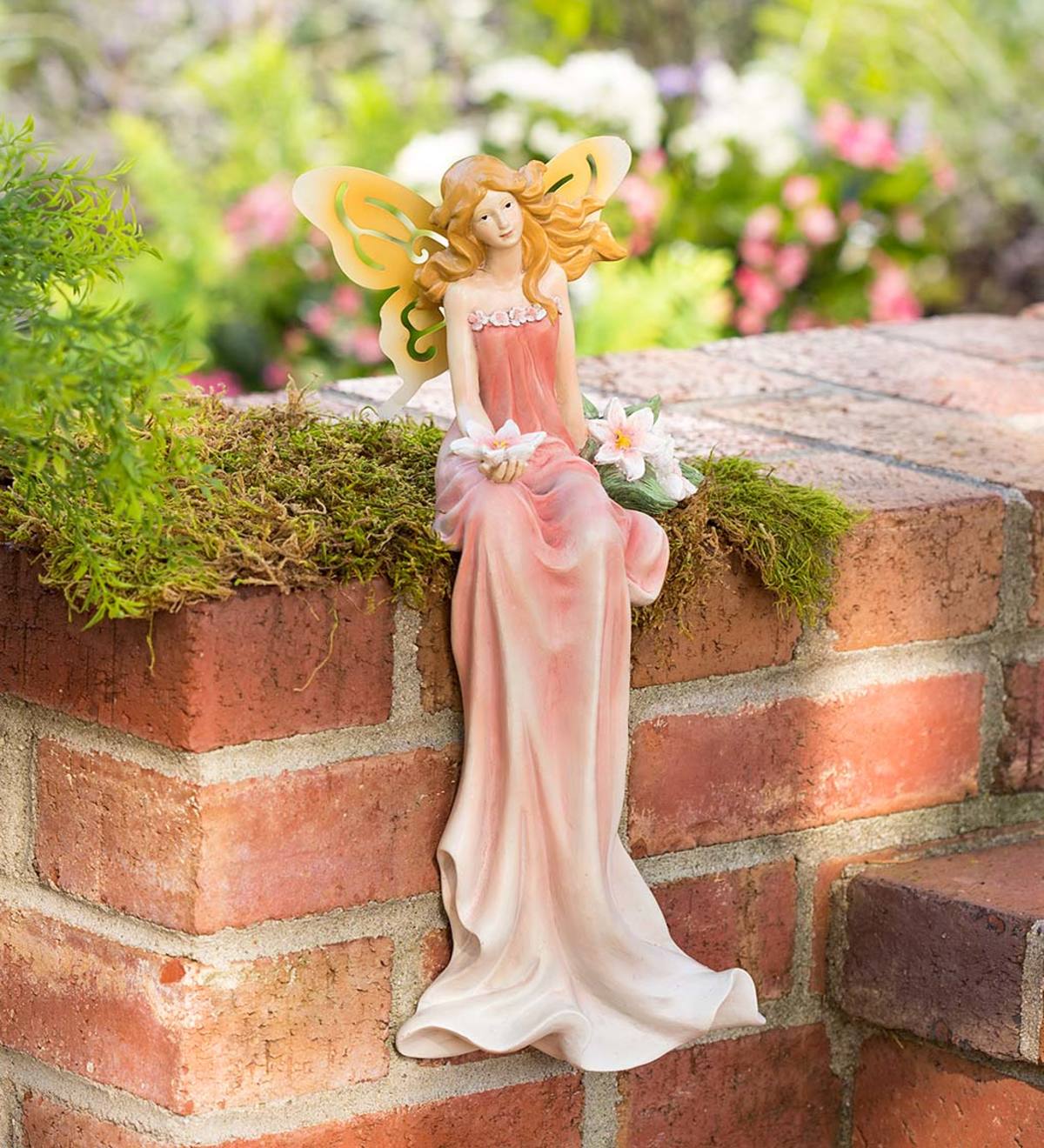 Sitting Fairy Garden Wall Statue