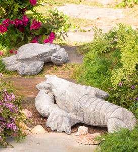 Oversized Indoor/Outdoor Resin Crab Sculpture with Stone Finish