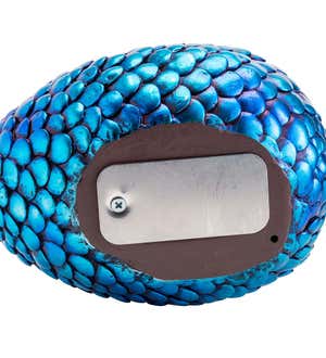 Weather-Resistant Resin Dragon Egg Key Hider with Metallic Finish