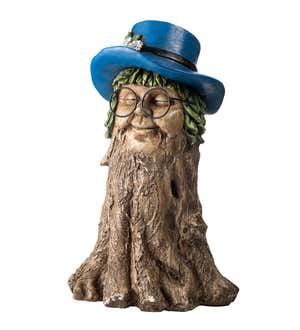 Resin Indoor/Outdoor Tree Lady with Hat Garden Sculpture