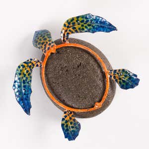 Metal and Stone Handcrafted Sea Turtles