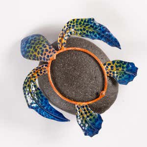 Metal and Stone Handcrafted Sea Turtles