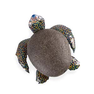 <span>Metal and Stone Handcrafted Sea Turtle, Large</span>