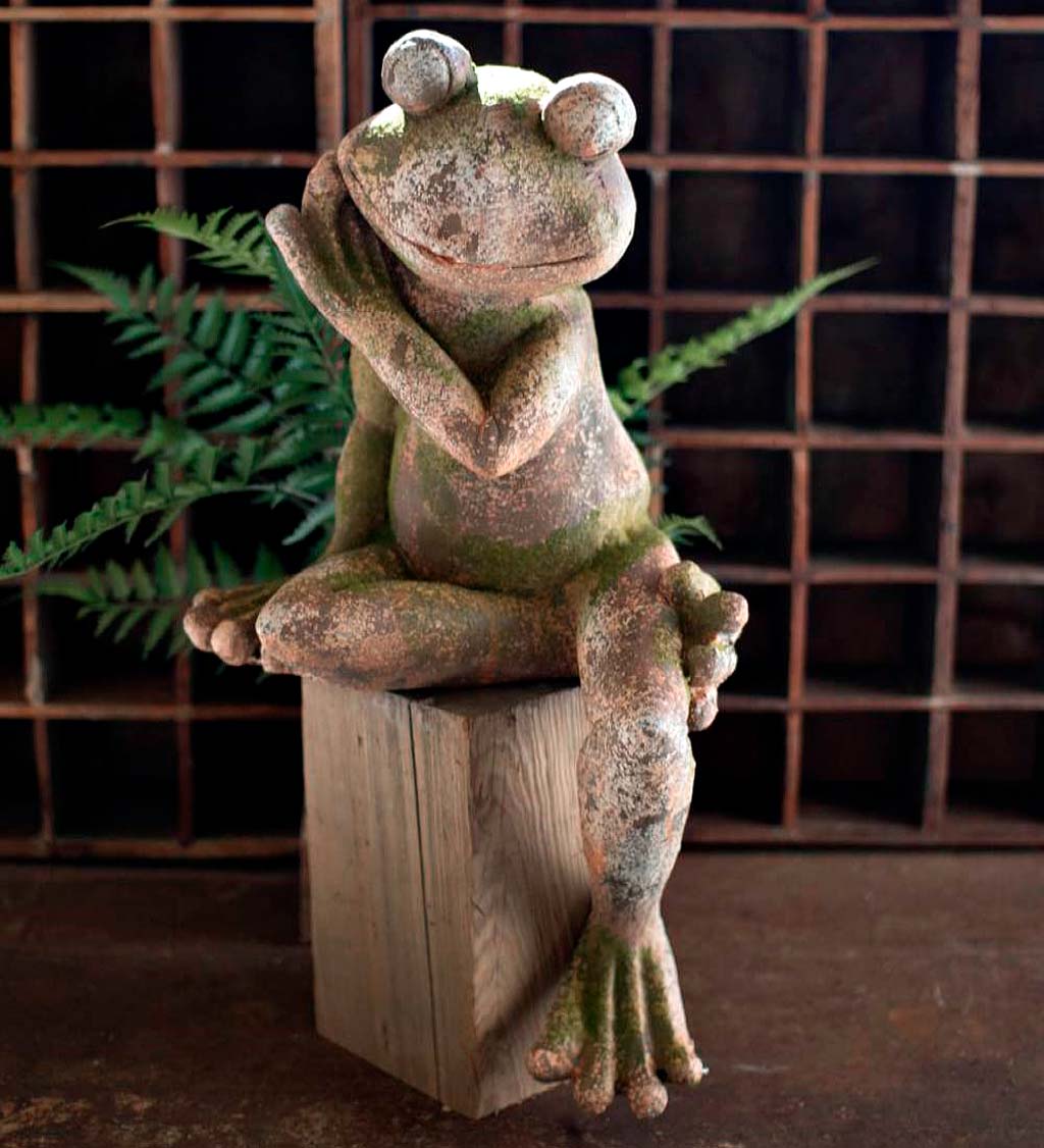 Frog with a Secret Garden Statue