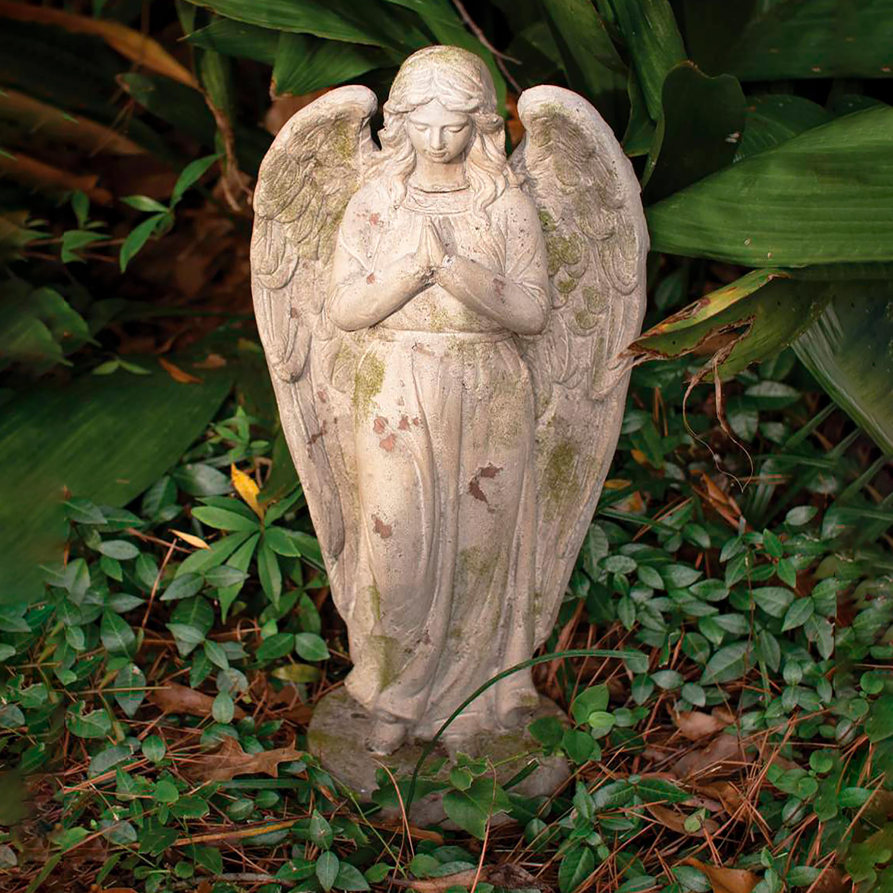 Vintage Large Angel Figurine Resting on a Rock to Put Over Shelf