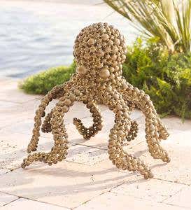 Metal Bubble Octopus Sculpture