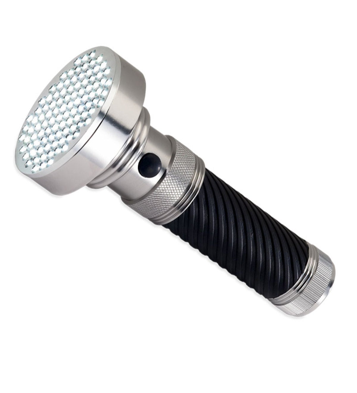 100 LED Industrial-Grade Aircraft-Aluminum Flashlight with Rubber Handle