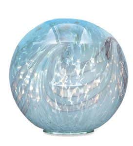 Pearly Glass Gazing Ball With Metal Stand