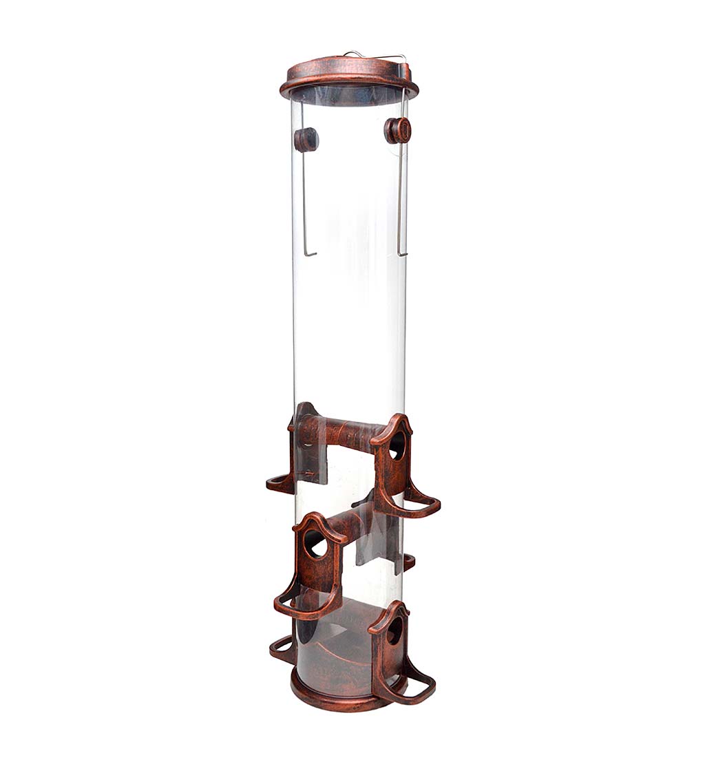 Mammoth Seed Tube Feeder in Antique Copper