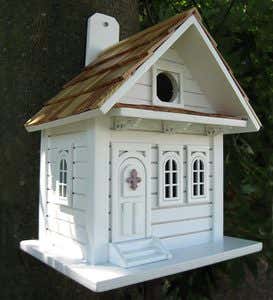 French Quarter Cottage Birdhouse - White