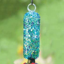Ocean Filigree Glass Hummingbird Feeder