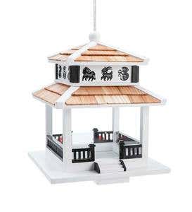 Chinese Zodiac Wooden Pagoda Bird Feeder