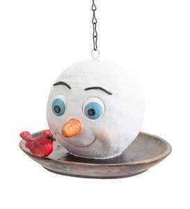 Happy Snowman Holiday Bird Feeder