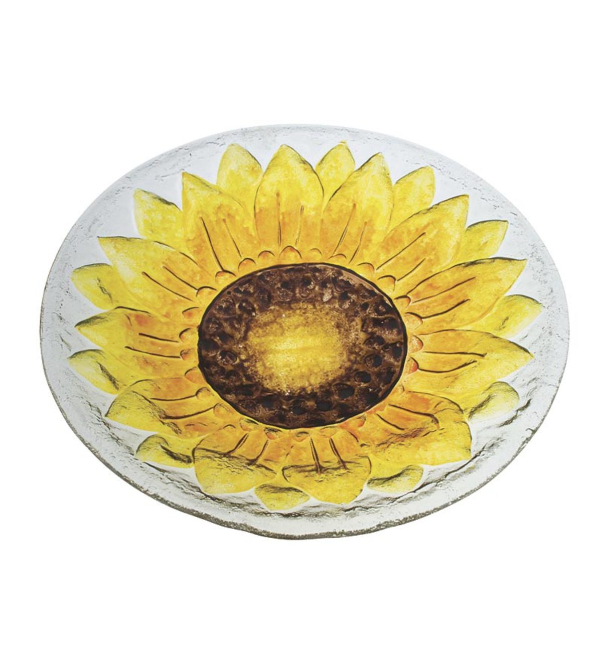 Stained Glass Birdbath - Sunflower