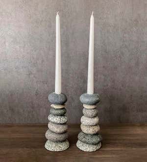 Cairn Candlestick Holders, Set of 2