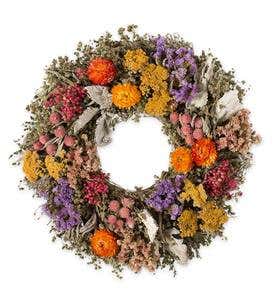 Handcrafted Organic Floral Summer Wreath