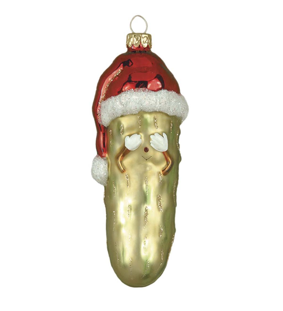 Handcrafted Glass Christmas Pickle Ornament