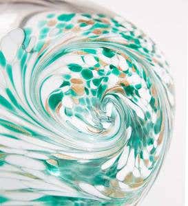Hand-Blown Colorful Large Glass Wall-Mount Vase
