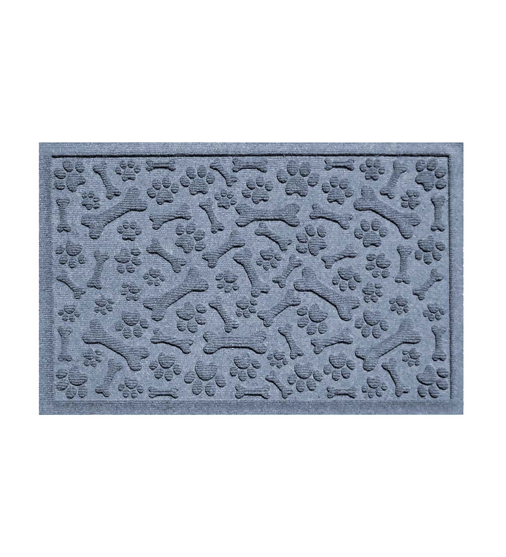 Waterhog Paws and Bones Doormat, 2' x 3' - Bluestone