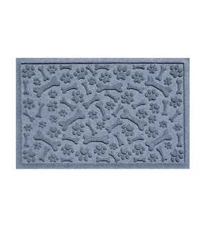 Waterhog Paws and Bones Doormat, 2' x 3' - Medium Gray