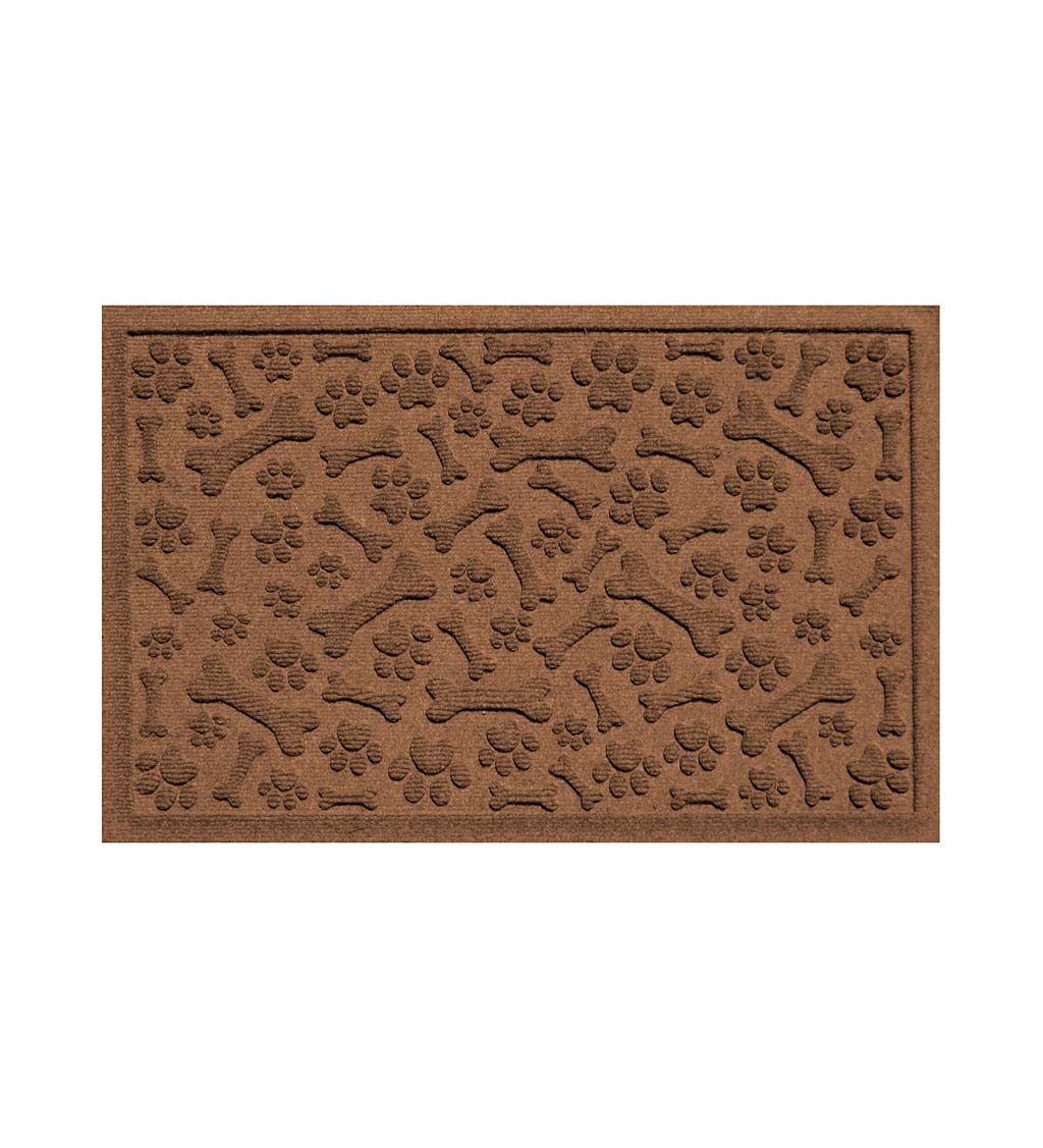 Waterhog Paws and Bones Doormat, 2' x 3' - Dark Brown