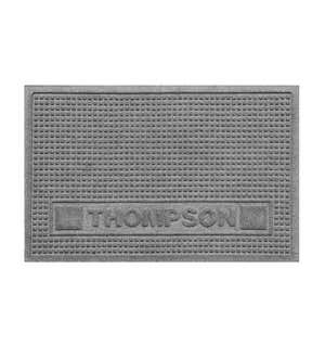 Personalized Waterhog Squares Pet Doormat, 18" x 28" - Bluestone