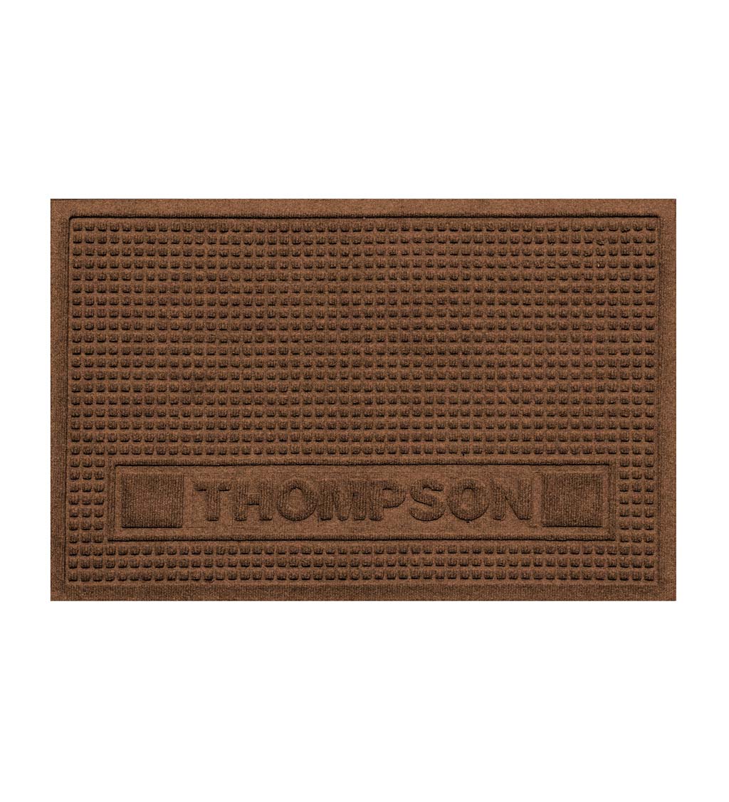 Personalized Waterhog Squares Pet Doormat, 2' x 3' - Dark Brown