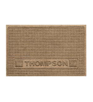 Personalized Waterhog Squares Pet Doormat, 18" x 28" - Charcoal