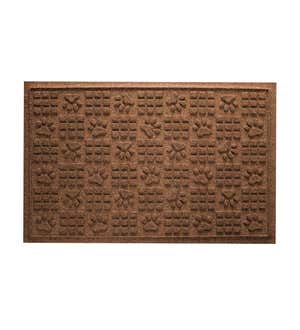 Waterhog Indoor/Outdoor Paws and Squares Doormat, 2' x 3' - Dark Brown
