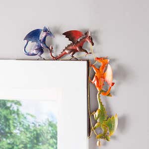 Handcrafted Colorful Metal Dragons Door/Window Crawler