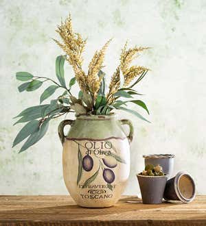 Handcrafted Ceramic Amphora-Study Olive Oil Jug Vase
