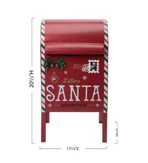 Indoor/Outdoor Metal Letters to Santa North Pole Express Christmas Mailbox
