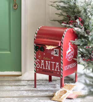 Indoor/Outdoor Metal Letters to Santa North Pole Express Christmas Mailbox